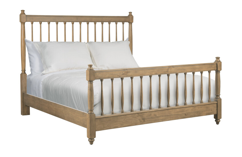 6/6 ARBOR SPINDLE BED-OATMEAL - COMPLETE 3