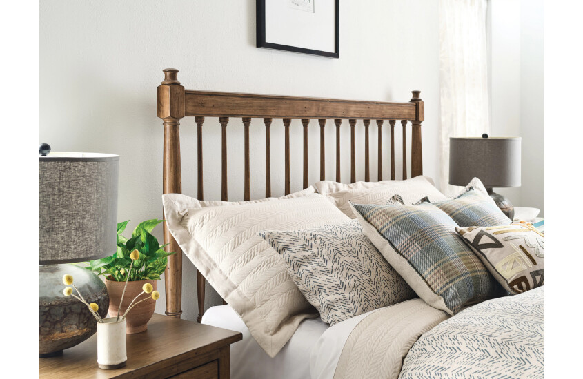 6/6 ARBOR SPINDLE BED-BARK - COMPLETE Room 2