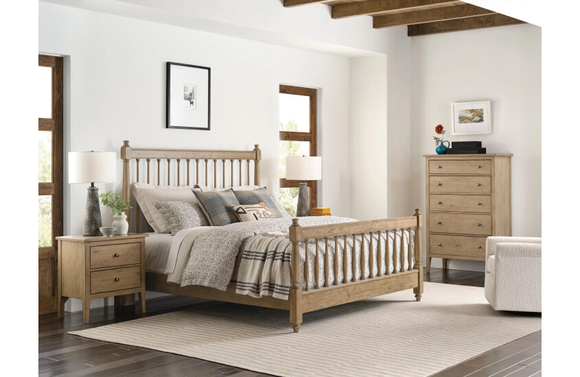 6/6 ARBOR SPINDLE BED-OATMEAL - COMPLETE Room