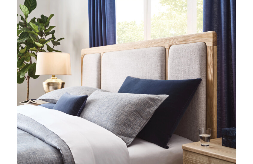 KING KENDALL UPHOLSTERED BED - COMPLETE Room 2