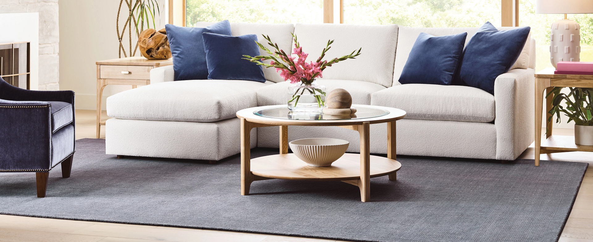 Essence solid ash living room furniture in a natural finish